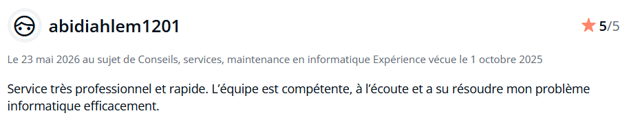 Avis client 1