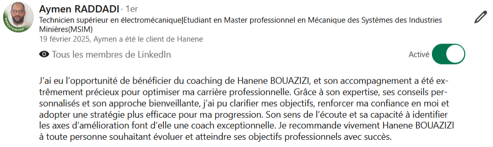 Avis client 16
